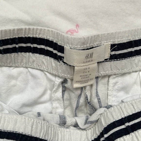White and Navy stripped shorts - Picture 2 of 3